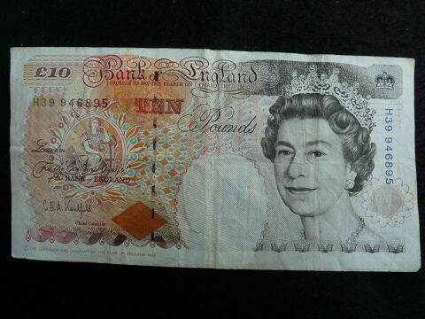 Billet 10 Pounds Grande Bretagne 1992 13 Bordeaux (33)