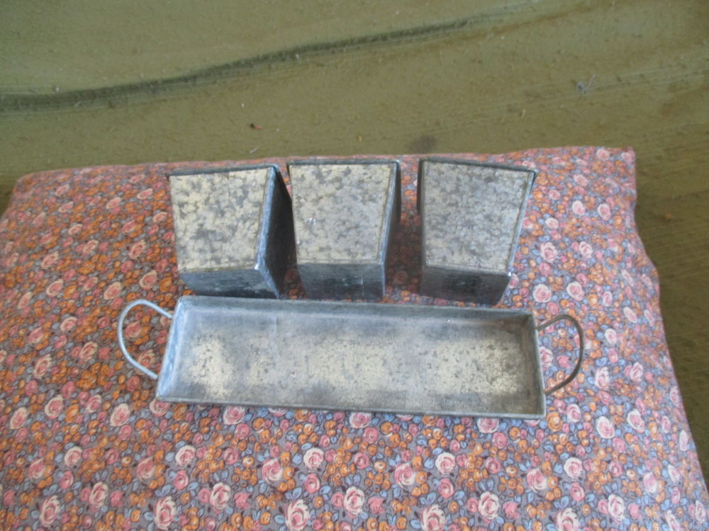 3 petits pots en alluminium Jardin