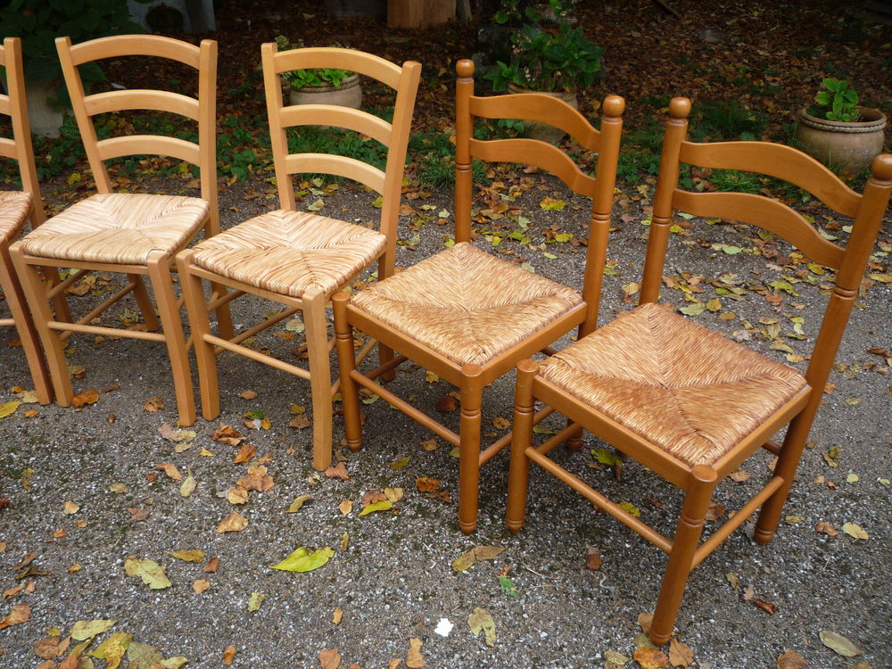Chaises paill&eacute;es,lot de chaise (G) Meubles