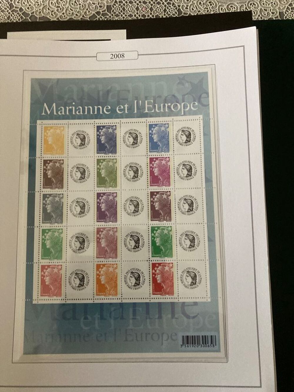 timbres collection fran&ccedil;ais neufs ann&eacute;e 2007-2009 