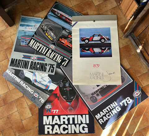 Lot de 6 Calendriers Porsche Martini Racing de 1974 à 1979 300 Ivry-sur-Seine (94)