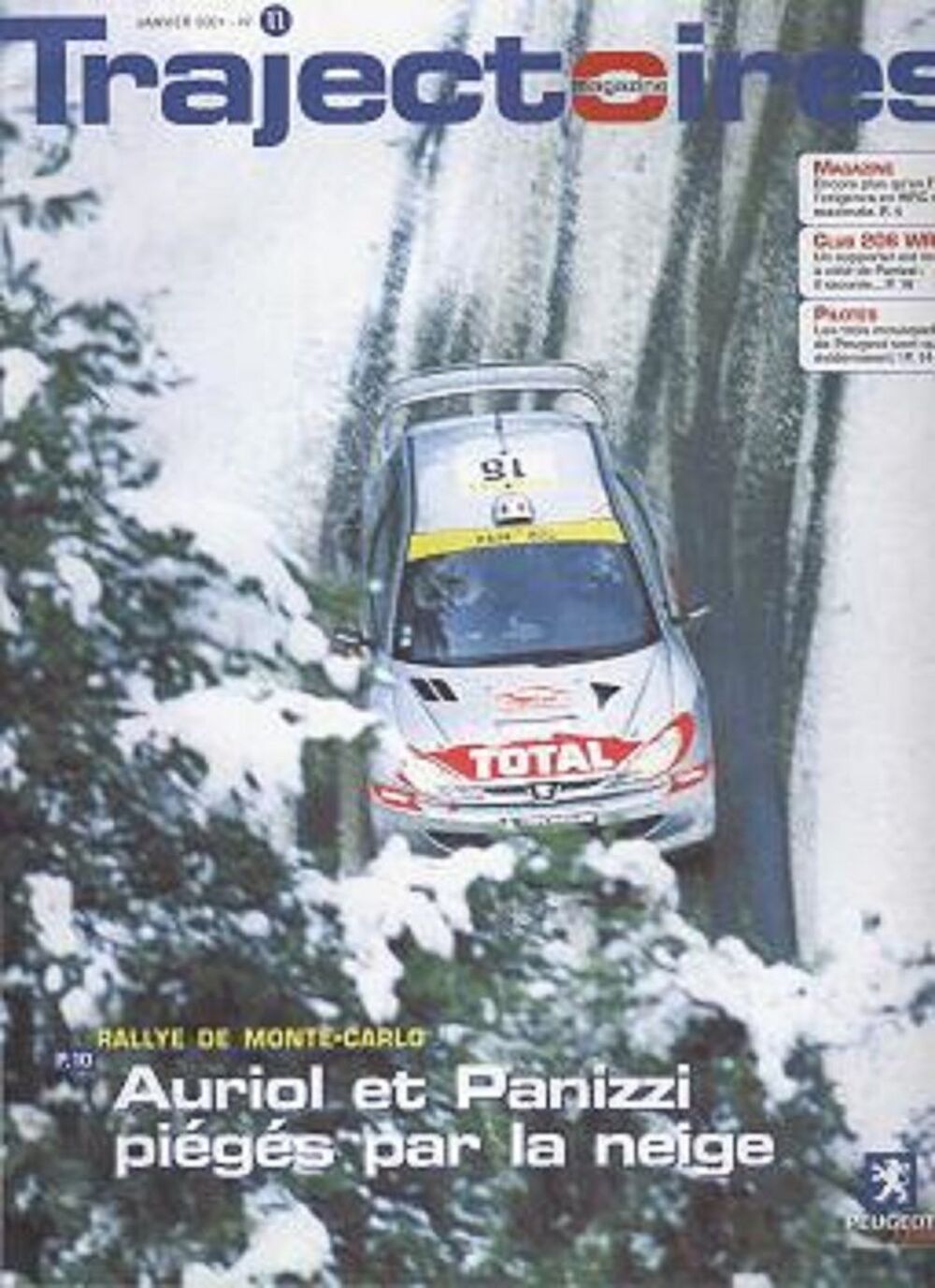 TRAJECTOIRES n&deg;11 2001 Didier AURIOL Rallye de Monte Carlo Livres et BD