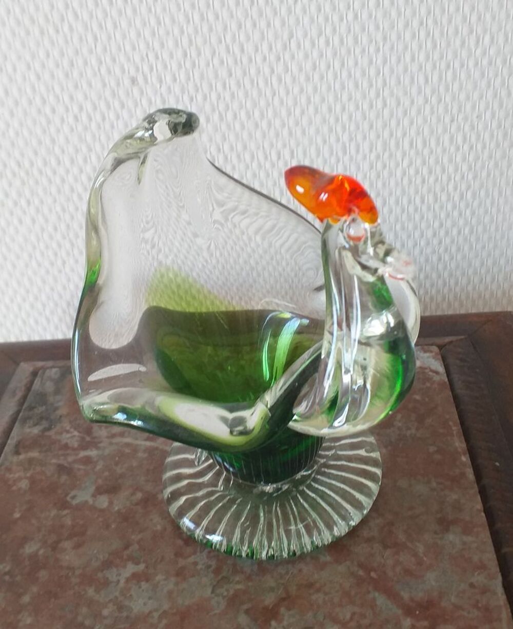 COQ vide poche en verre souffl&eacute; Décoration