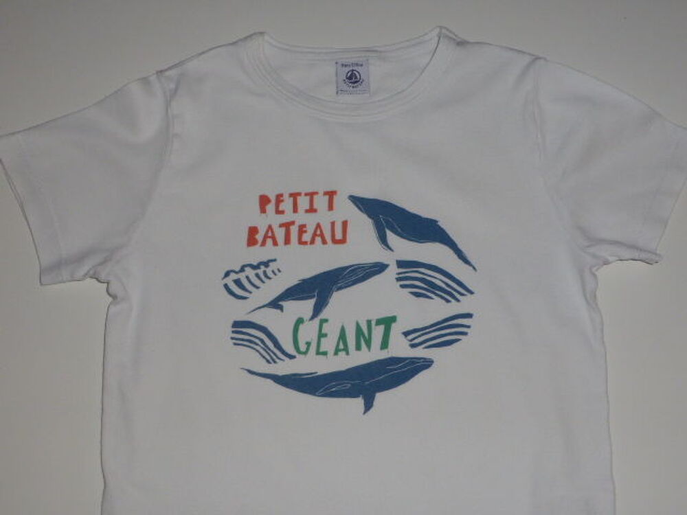 Petit Bateau t-shirt gar&ccedil;on motif baleine 8 ans Vtements enfants
