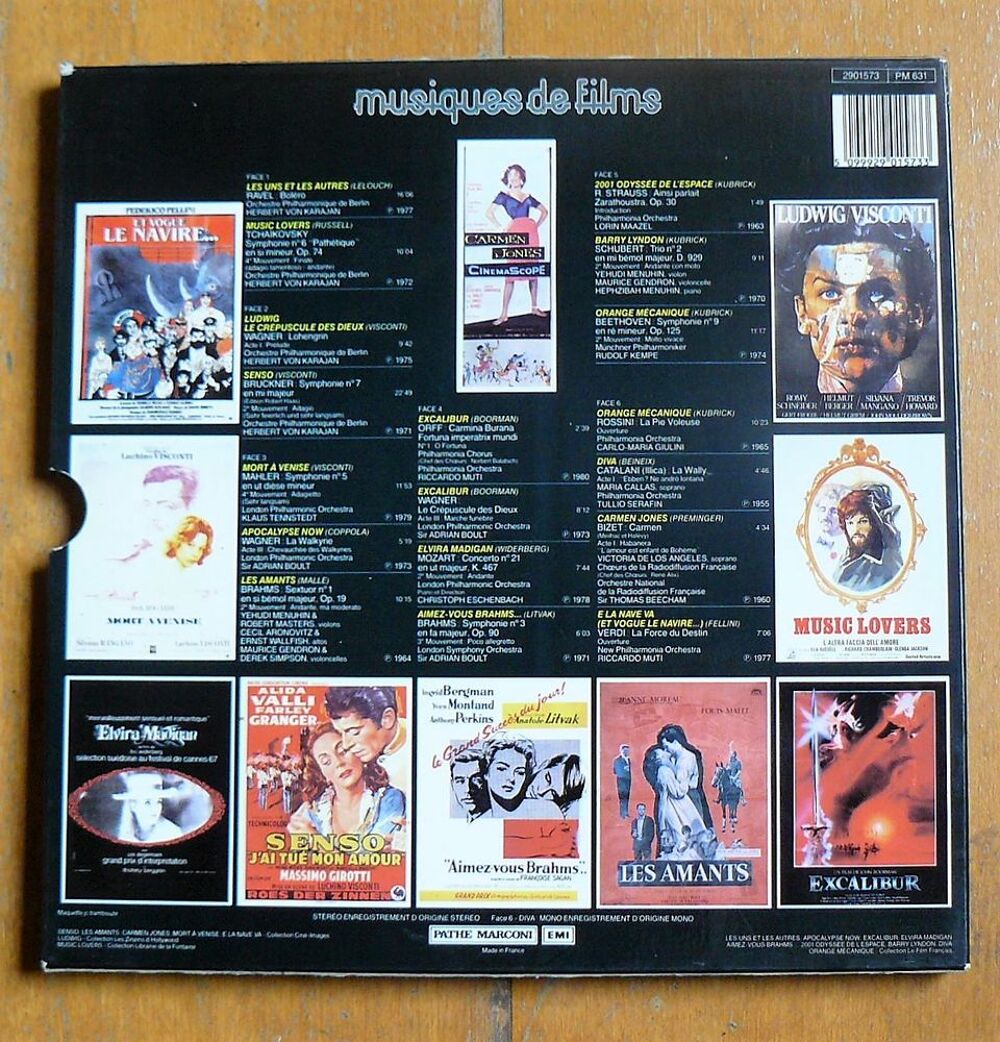 Coffret 3 LPS : Musiques de films - EMI 2901573 - 1975 CD et vinyles