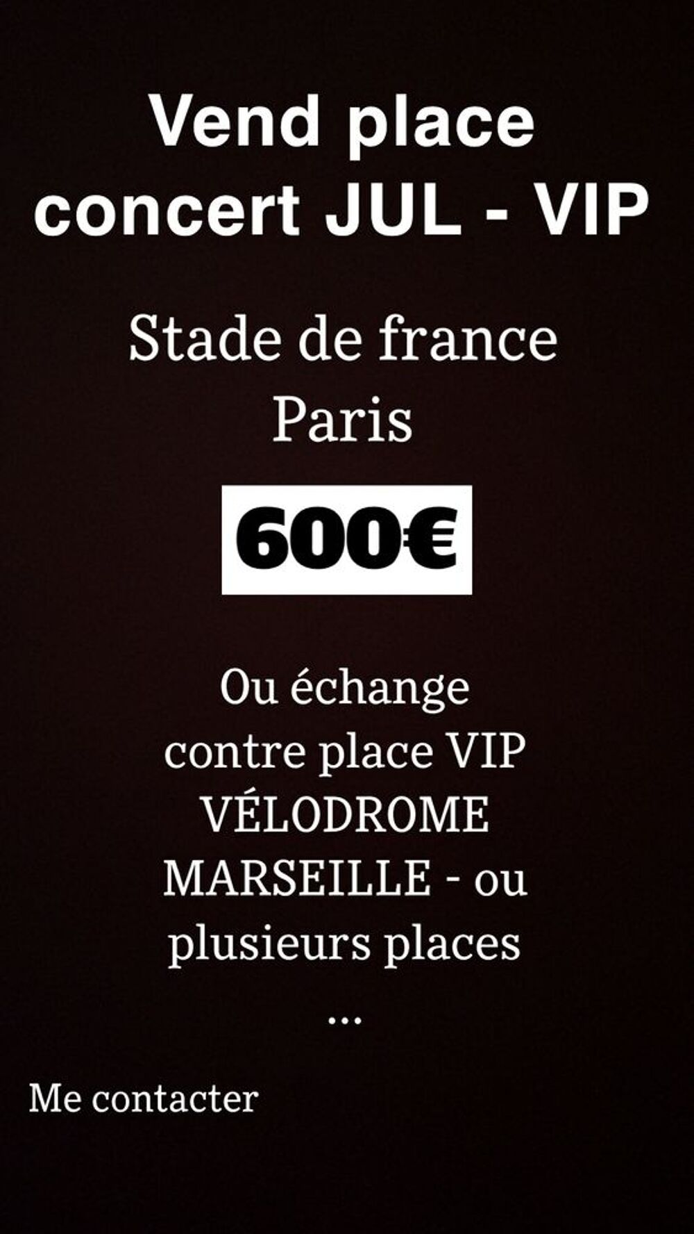 Place de concer VIP Jul - Paris Billetterie