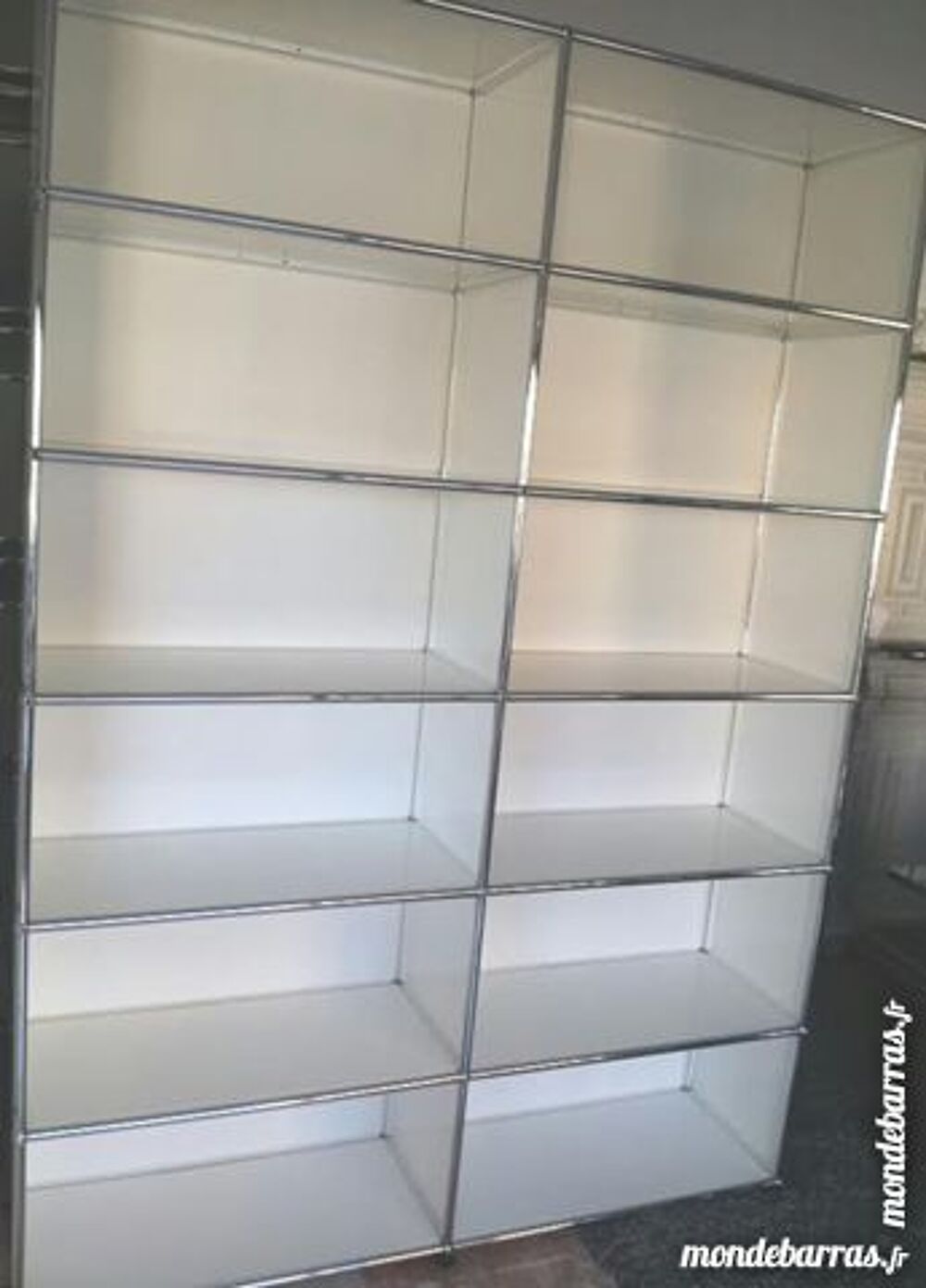 Biblioth&egrave;que blanc pur usm haller 12 cases avec fonds Meubles