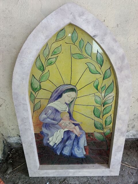 peinture   sur   verre facon vitrail 100 Savigny-sur-Braye (41)