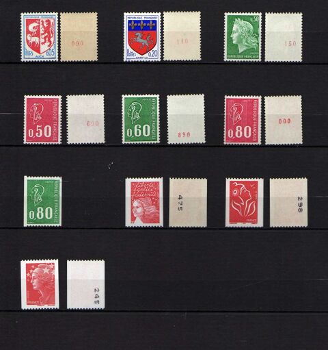 Lot de 10 TIMBRES NEUF 30 Viry-Noureuil (02)