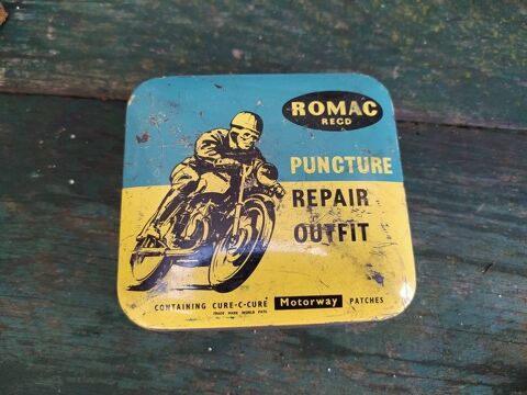Ancienne Boite Publicitaire Romac Réparation Crevaison Moto 35 Loches (37)
