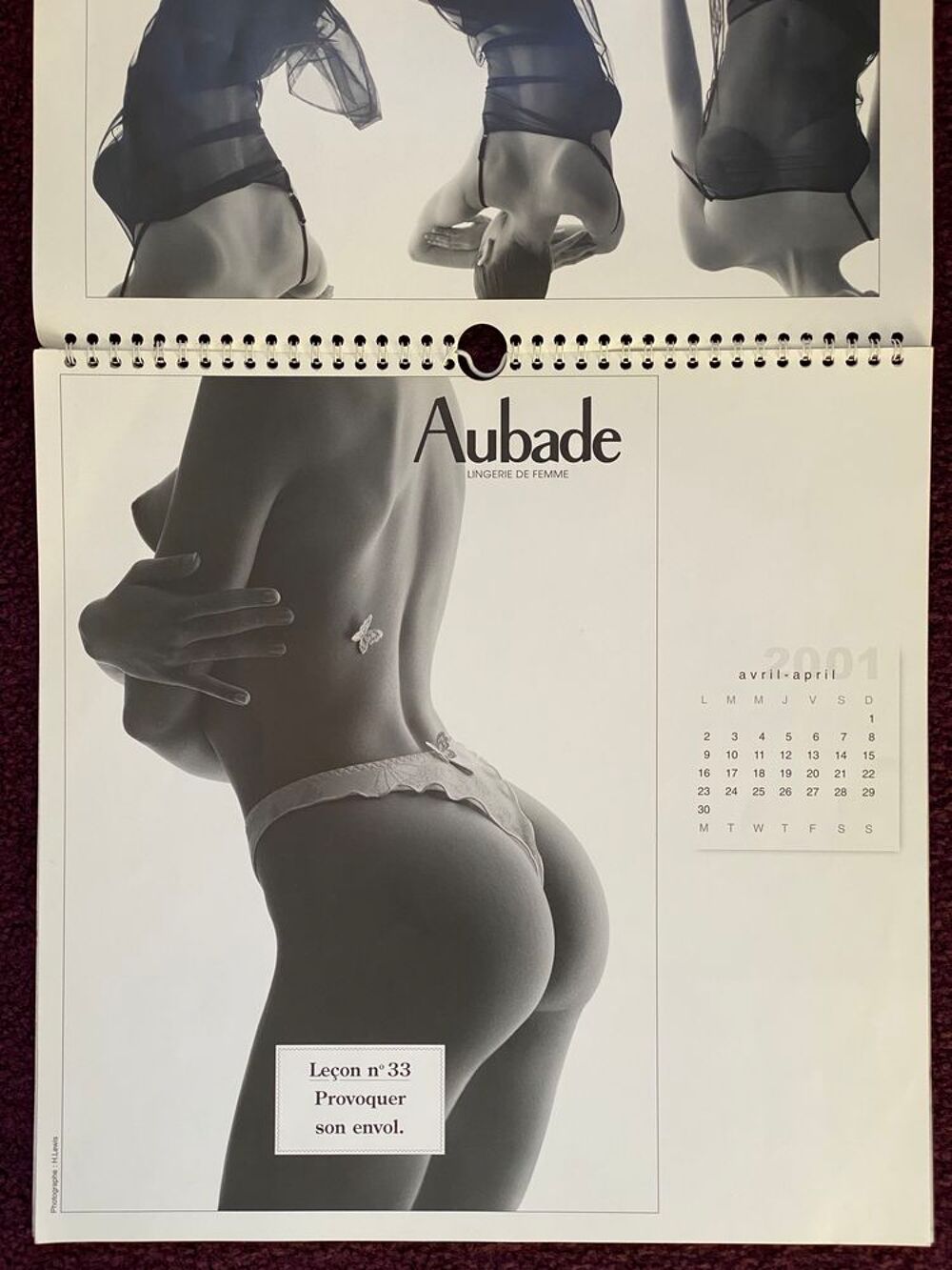 Aubade Lingerie Calendrier 2001 