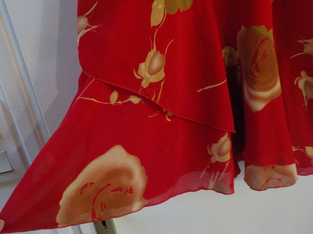 ENSEMBLE CHEMISIER + DEBARDEUR ALEXA'S TAILLE 5 FOND ROUGE Vêtements