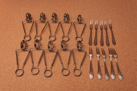 10 pinces + 10 fourchettes � escargots 50 Villerupt (54)