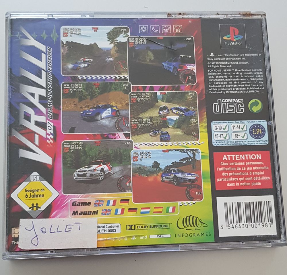 Jeu Play Station V-Rally 97 Consoles et jeux vidéos