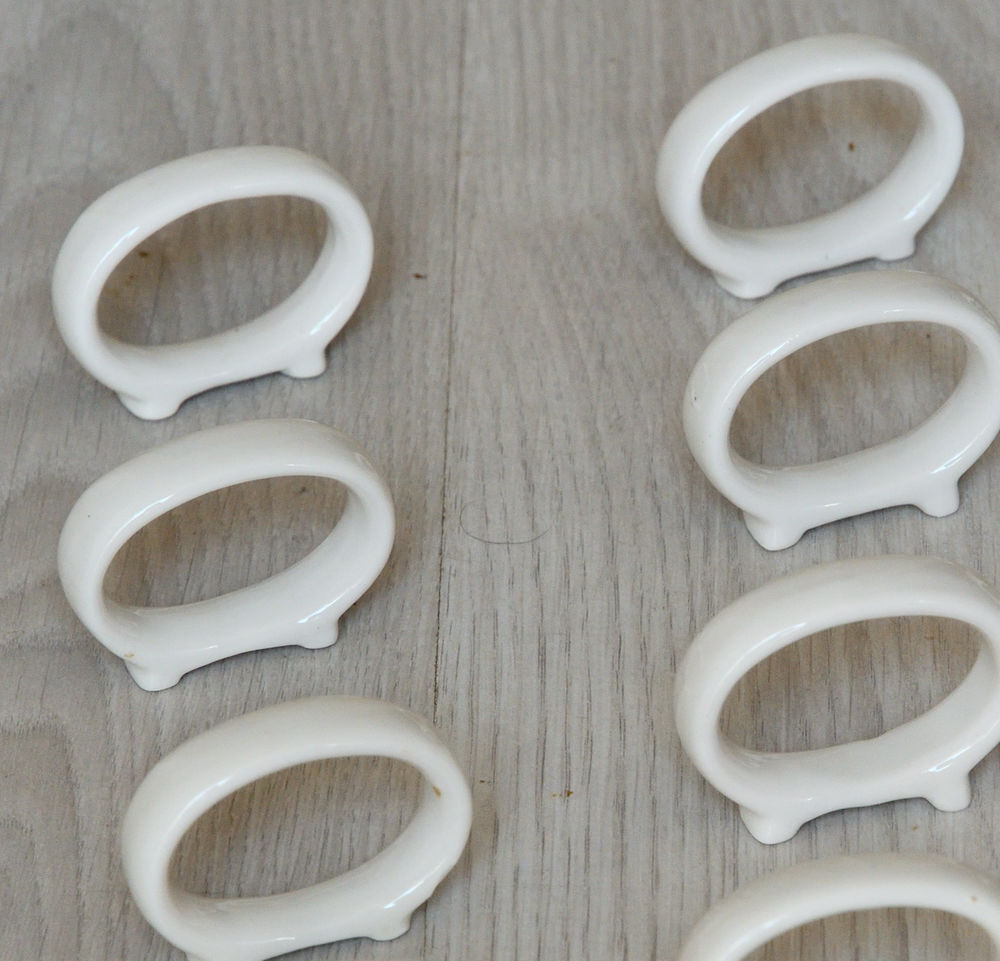 Ronds de serviettes en porcelaine Décoration