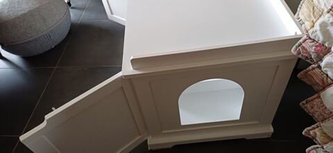 Meuble pour litière  blanc 30 85230 Beauvoir-sur-mer
