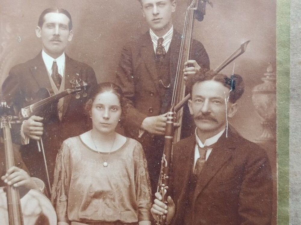 Photographie Ancienne Edmond Primetens Premier Orchestre 