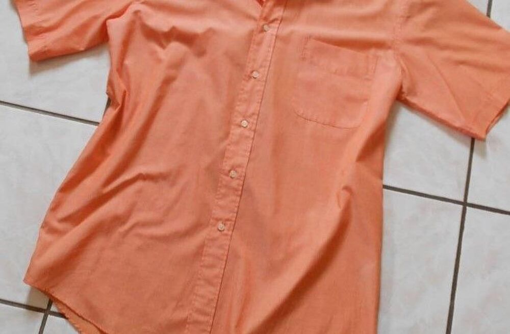 Chemise saumon chambray manches courtes T 38 -40 Vêtements