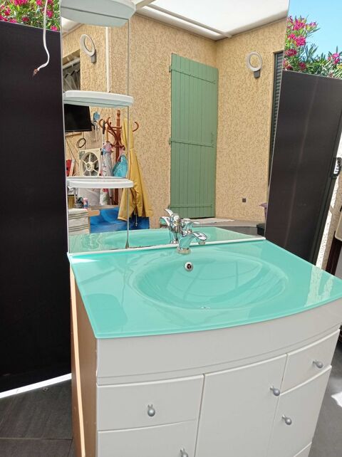 meuble salle de bains avec miroir et robinetterie Palau-del-Vidre (66)