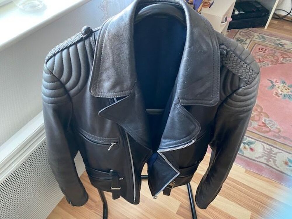 Blousons motards femme Vintage en cuir Vêtements