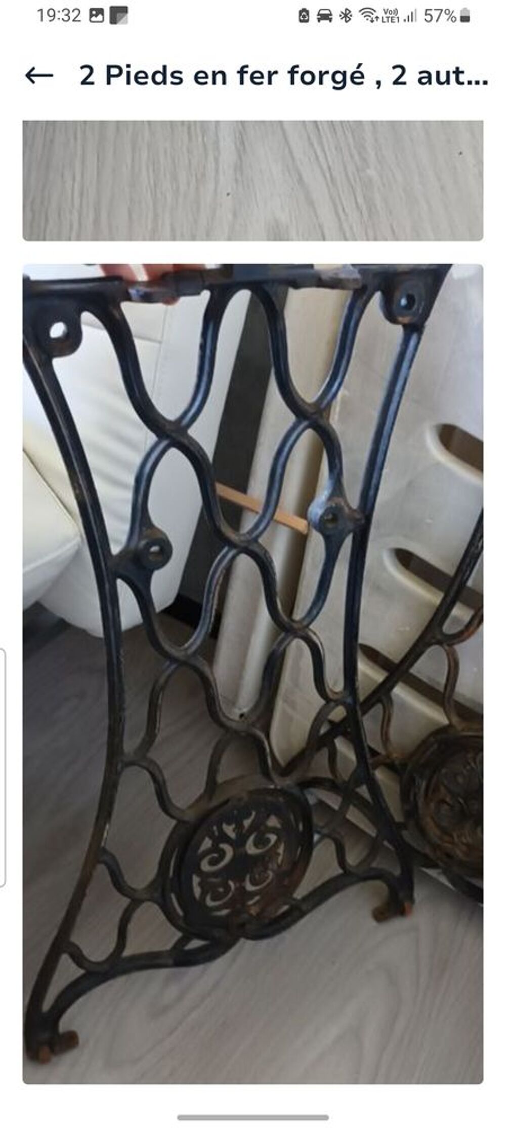 Pieds en fer forg&eacute;s Décoration