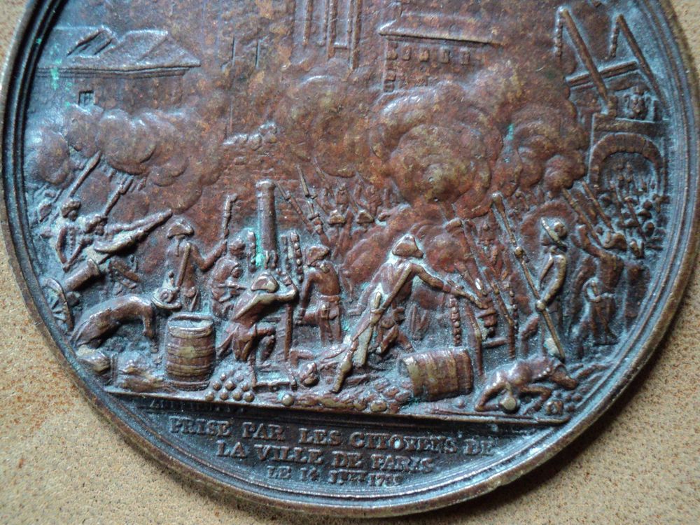 M&eacute;daille Bronze Si&egrave;ge de la Bastille Paris 1789 F. Andrieu 