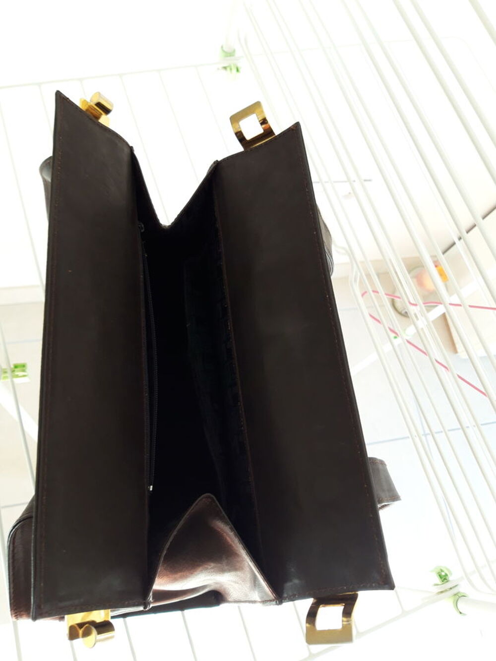 Sac en cuir marron Karl Lagerfeld (original) Vintage Maroquinerie