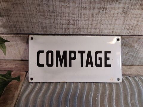 Ancienne Petite Plaque �maill�e Comptage 70 Loches (37)