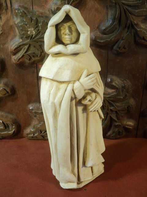 Statue Sculpture Moine Pleurant 40 Loches (37)