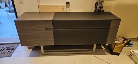 Meuble TV design contemporain   gris et noir 150 L'Ha-les-Roses (94)