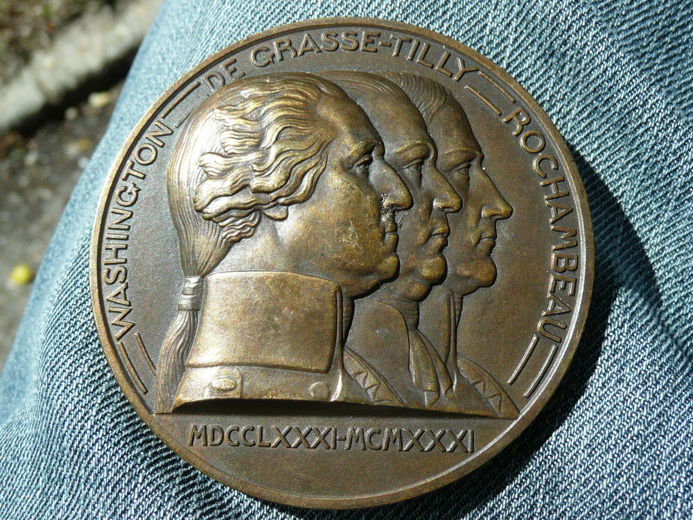 M&eacute;daille bronze Washinston De Grasse-Tilly (Rare) 