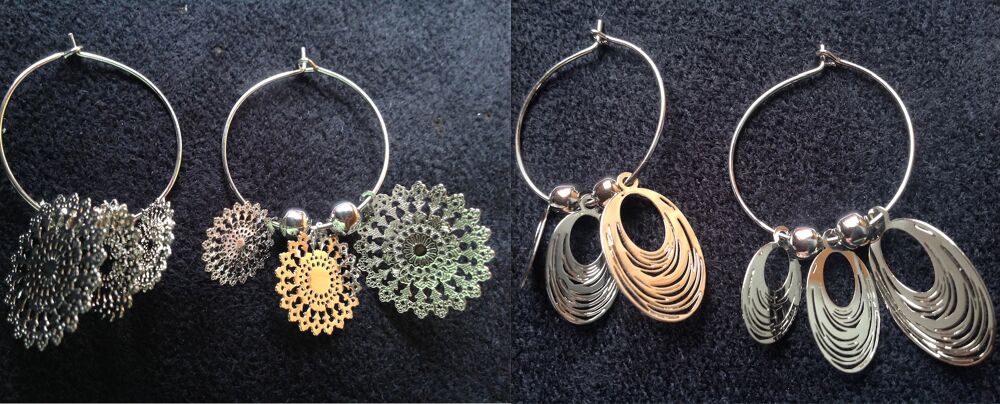 2 PAIRE BOUCLES OREILLES 3 Envoi Possible
Bijoux et montres