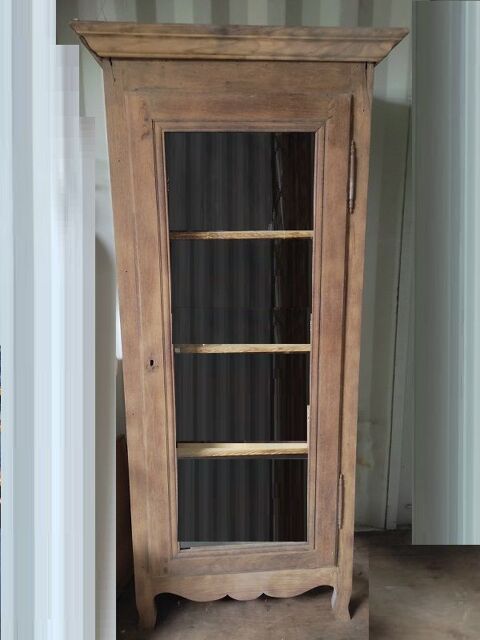 Meuble Armoire vitrine vitr bois massif Aro-gomme ancien 275 Ploubazlanec (22)