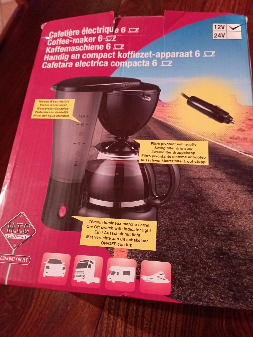 Cafeti&egrave;re &eacute;lectrique sp&eacute;ciale Camping Car Electromnager