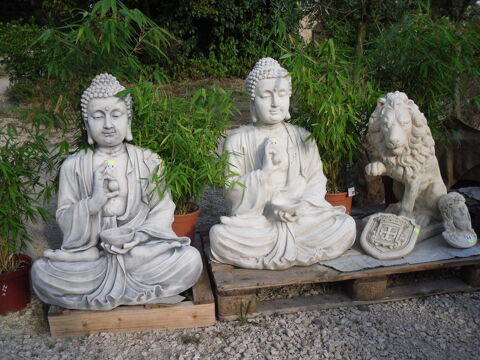 STATUE    BOUDDHA  GEANT  EN PIERRE   120 KG 249 Boucagnres (32)