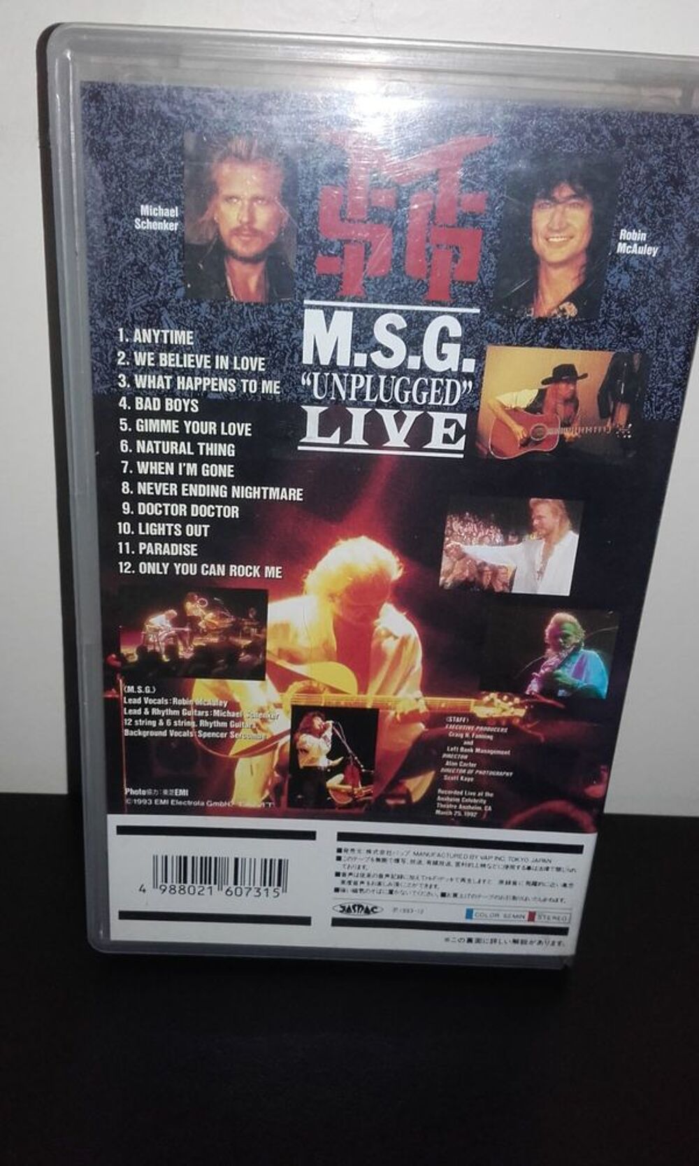 McAuley Schenker Group : M.S.G. Unplugged Live (Japan VHS Vi DVD et blu-ray