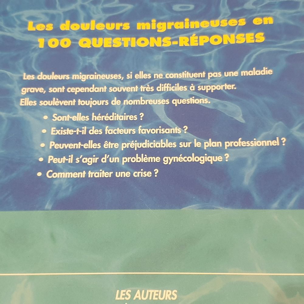 Douleurs migraineuses 100 Questions R&eacute;ponses Pr G. G&eacute;raud Pr Livres et BD