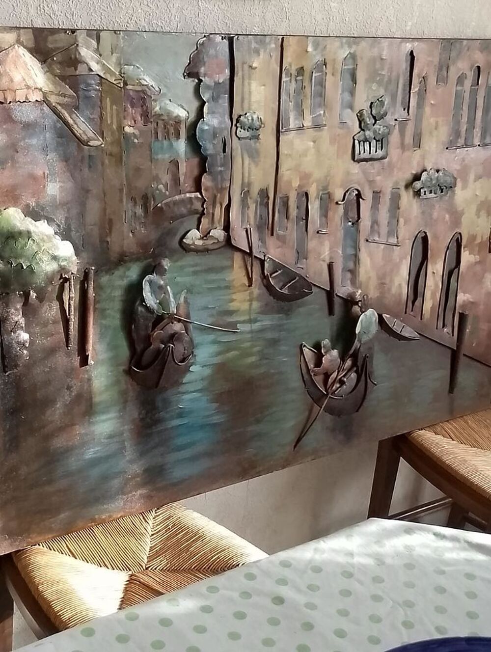 tableau en m&eacute;tal relief Décoration