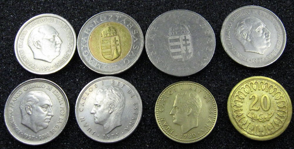 lot de 160 anciennes pieces de monnaie. 