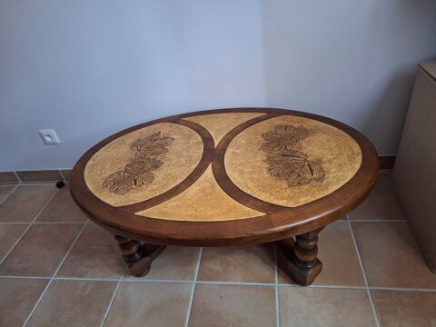 table de salon chne avec mosaque dimensions 108cm X 74 cm 30 Ralmont (81)