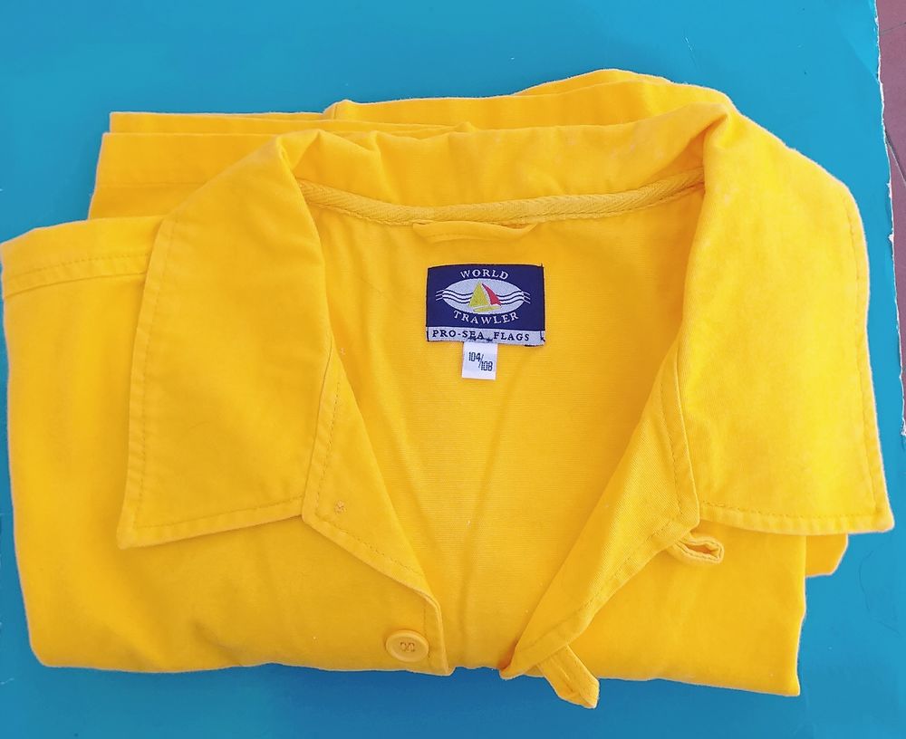 Marini&egrave;re VINTAGE orange WORLD TRAWLER - PRO SEA FLAGS Taille 104/108, Vêtements