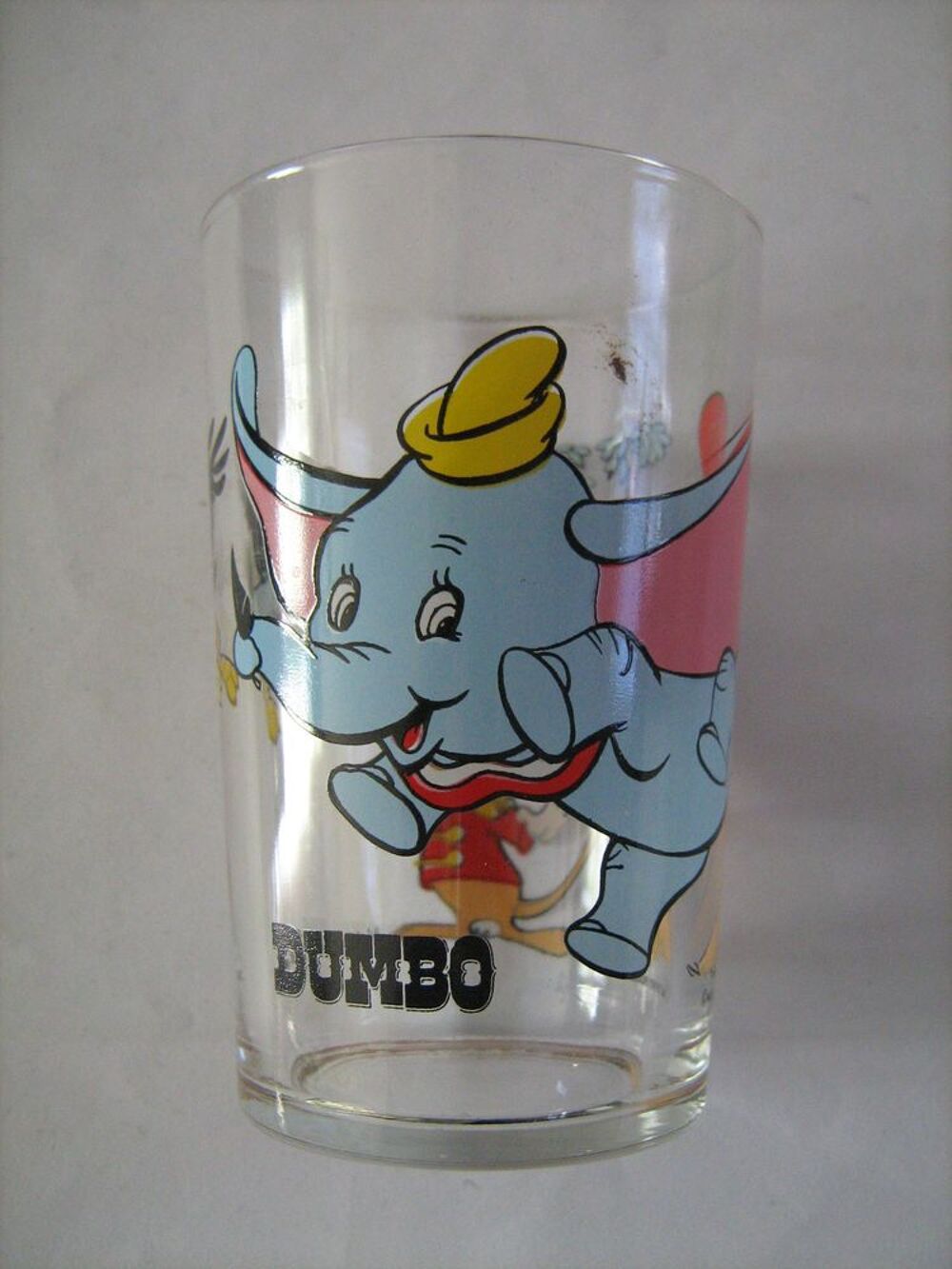 VERRE A MOUTARDE PUBLICITAIRE DECORE BD DYSNEY DUMBO 