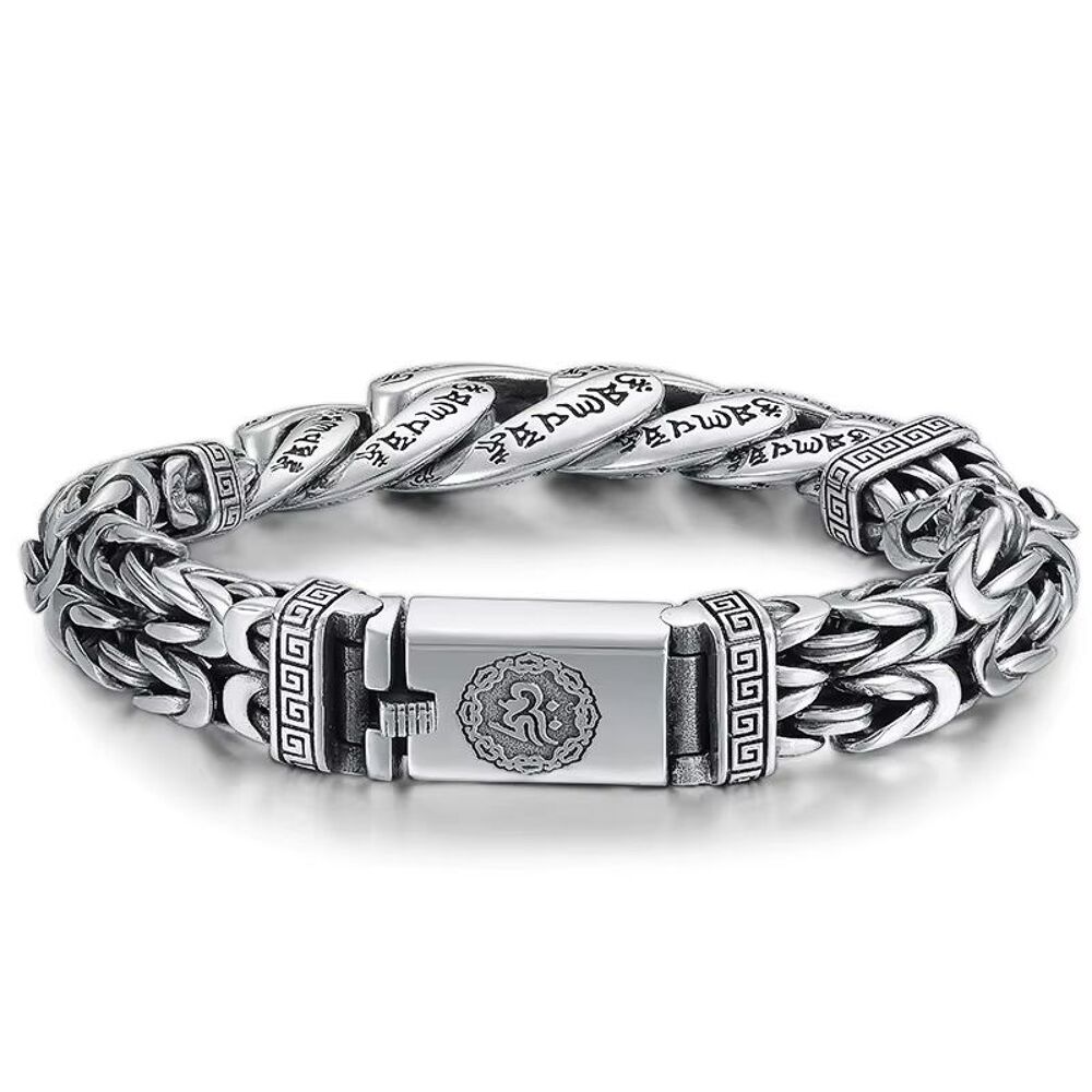 Gourmette Authentique Tibet Argent S- 925 avec Certificat Bijoux et montres