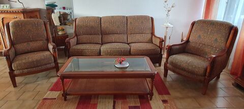 Salon, canapé, fauteuils et table basse occasion 180 Betton (35)