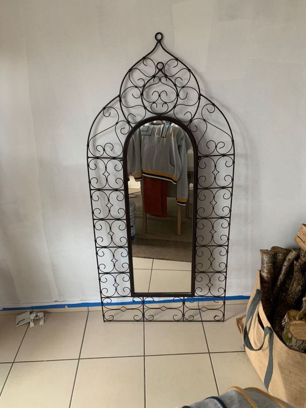 miroir en fer forg&eacute; Décoration