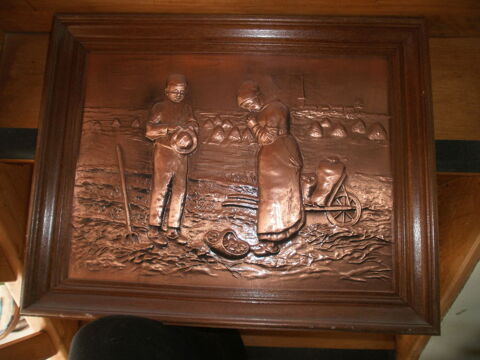 Tableau en cuivre 45/35 bordure ch�ne 0 Malicorne-sur-Sarthe (72)