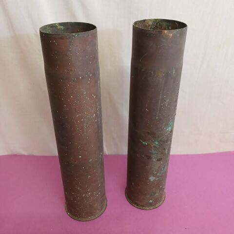 lot de 2 douilles d'obus 50 Vendeuvre-du-Poitou (86)
