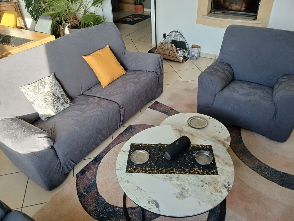 Ensemble salon cuir de buffle ? 3 pi&egrave;ces Meubles