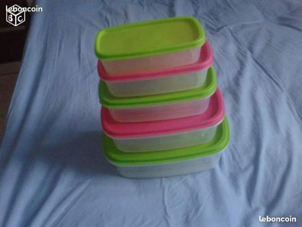 Lot 5 Boites Tupperware de Conservation Décoration