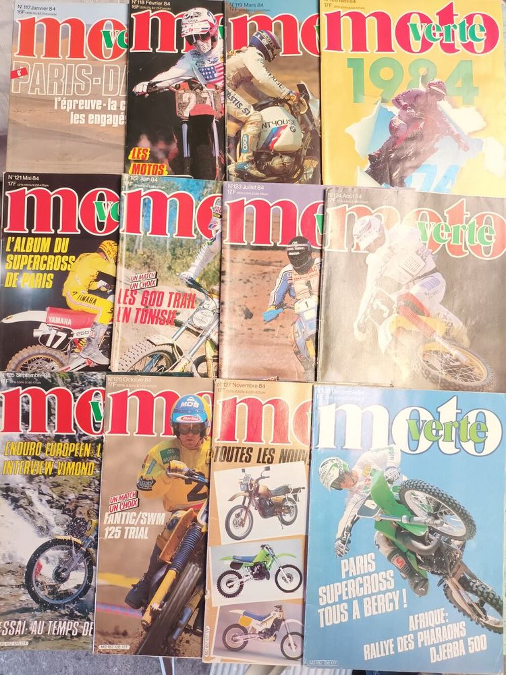 Magasines de motos tout terrain. Moto Verte. 
Livres et BD